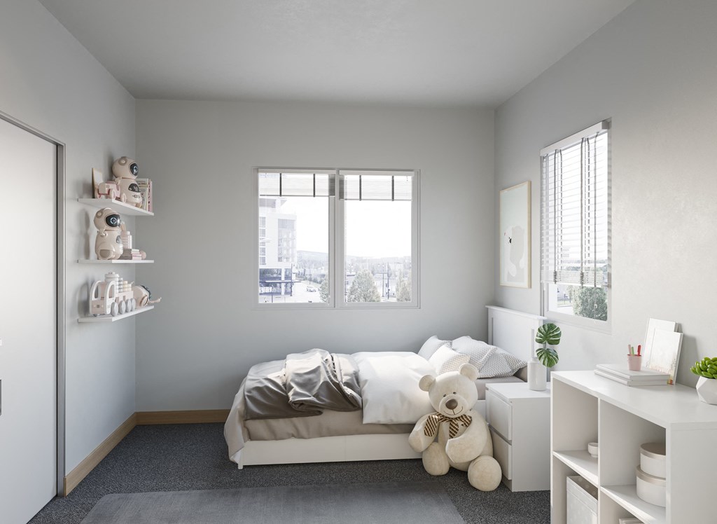 Rendering of a furnished Bedroom