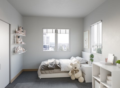 Rendering of a furnished Bedroom