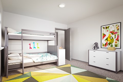 Rendering of a bedroom