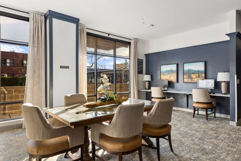 Conference Table at Ovation at Meeker 55+ Senior Apartments, Washington, 98032