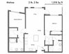 2 bedroom 2 bath Floor Plan 2 bedroom 2 bath Floor Plan at Discovery West, Issaquah, WA