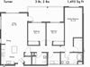 3 Bed, 2 Bath Floor Plan 3 Bed, 2 Bath Floor Plan at Discovery West, Issaquah