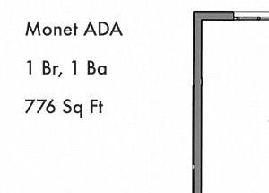 One Bed One Bath Floor Plan One Bed One Bath Floor Plan at Discovery West, Issaquah, 98029