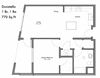 1 Bed 1 Bath Floor Plan 1 Bed 1 Bath Floor Plan at Discovery West, Issaquah, WA