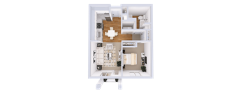 Birch Floor Plan at Four Corners Apartments, Everett, WA