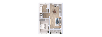 Bordeaux Floorplan at Solera Apartments, Renton, WA, 98056