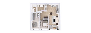 Chardonnay Floorplan at Solera Apartments, Renton, 98056