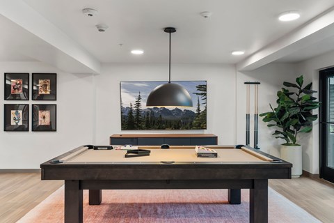 Pool Table at Solera Apartments, Renton, 98056