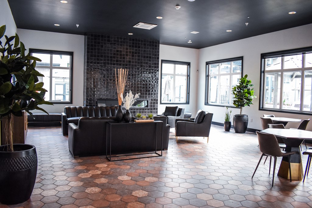 Modern Resident Lounge Area at Manor Way, Washington, 98204