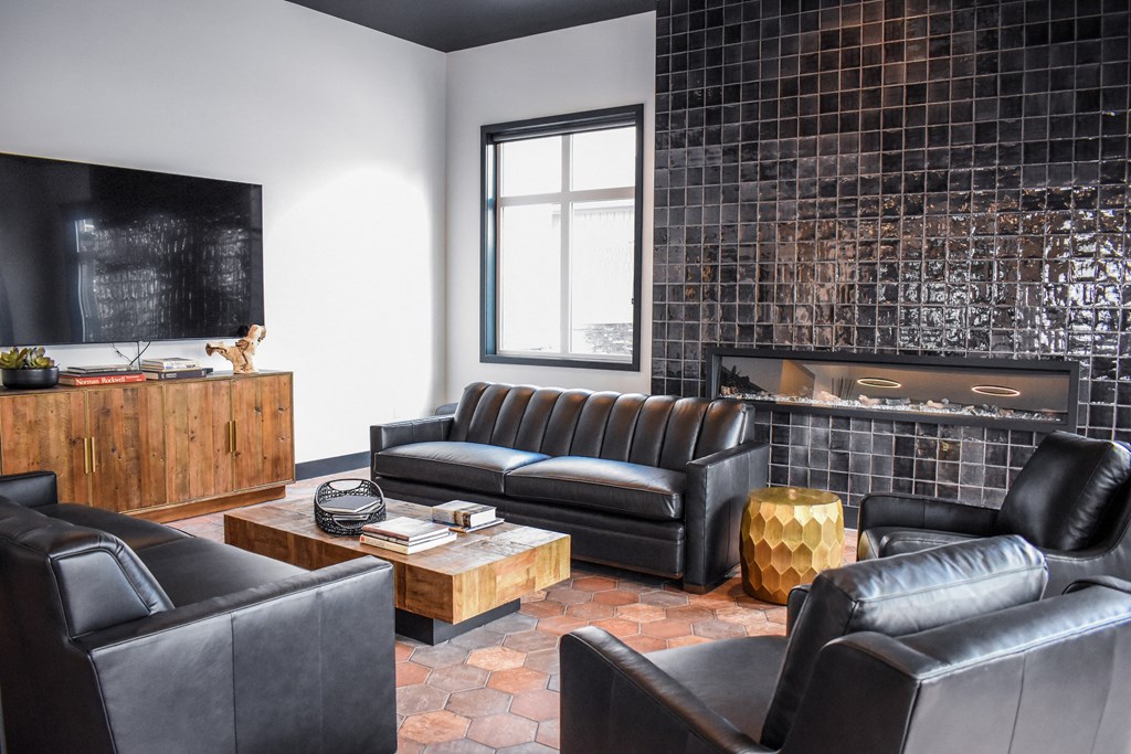 Media Room with TV at Manor Way Apartments, Everett, WA