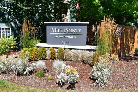 Mill Pointe Monument Sign at the entrance