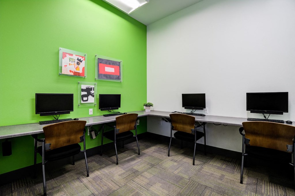 Business Center With Computer Stations