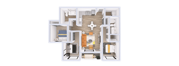 Malbec Floorplan at Solera Apartments, Renton, Washington