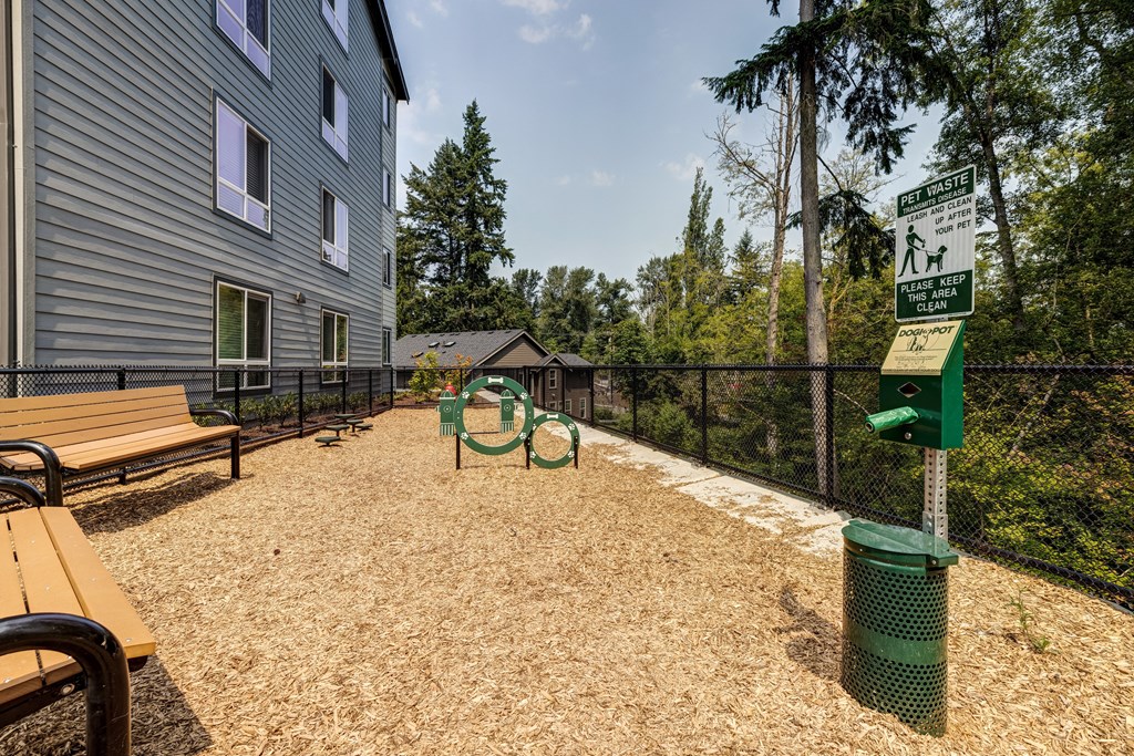 Gated Off-Leash Dog Park and Pet Stations at Manor Way Apartments, Everett, WA 98204, United States