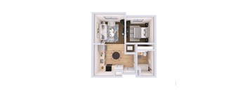 One Bedroom Floorplan at Ovation at Paine Field
