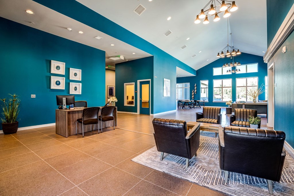 Posh Lounge Area In Clubhouse at Panorama, Washington, 98065