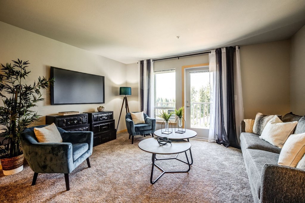 Spacious Living Room With Private Balcony at Panorama, Washington
