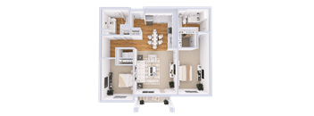 Pine Floor Plan at Four Corners Apartments, Everett, 98203