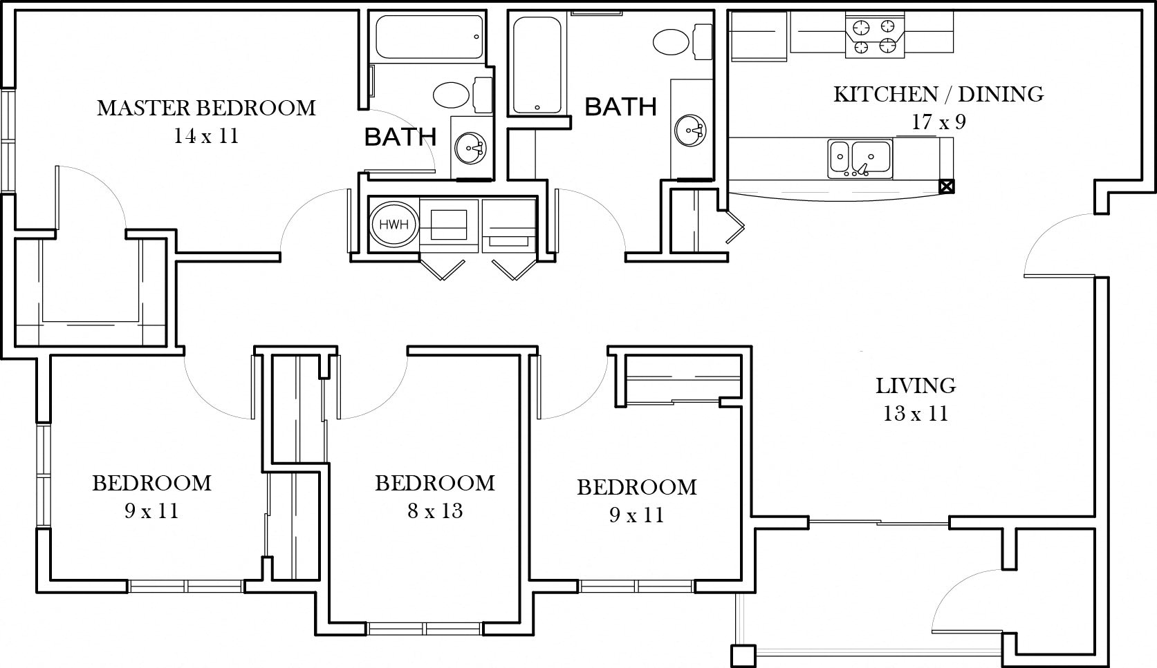 4 Bedroom Floor Plan at The Seasons at Lea Hill Village, Auburn, WA, 98092