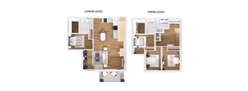 Four bedroom two bathroom townhome