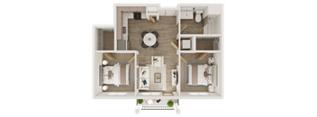 Unit 2Bedroom B2 at Ovation at Meeker, Kent, WA 98032