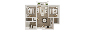 Unit 2Bedroom C1 at Ovation at Meeker, Kent, 98032