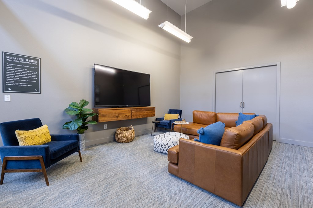 Media Room with TV and seating