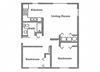 2 Bedroom, 1 Bath