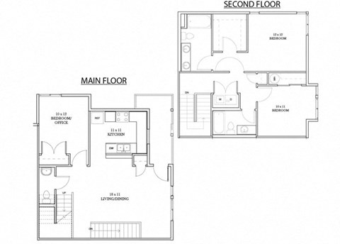 Woodbury Floorplan at Discovery Heights, Issaquah, WA