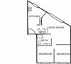 2 Bedroom, 1 Bath