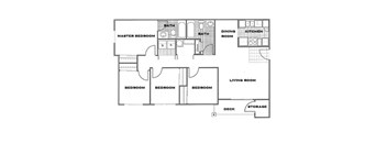 4 Bedroom, 2 Bath