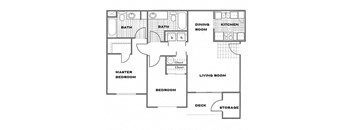 2 Bedroom, 2 Bath