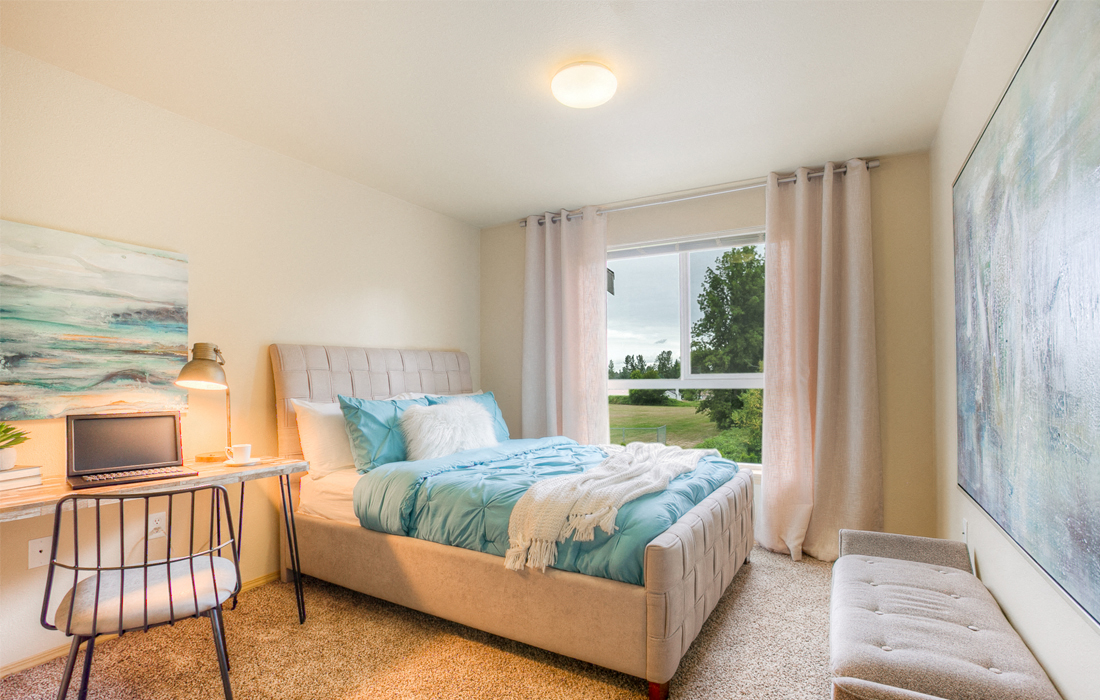 Gorgeous Bedroom at The Seasons at Lea Hill Village, Auburn, WA