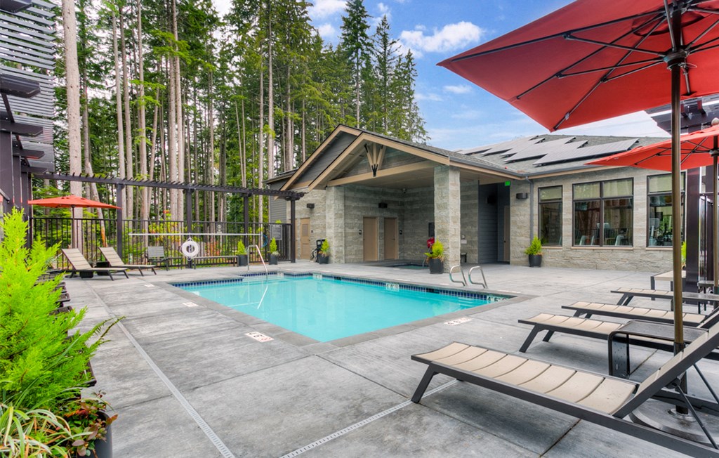 the swimming pool at our apartments