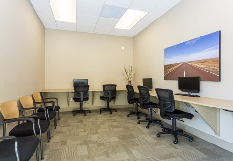 Business Center With Computer Stations