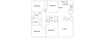 4 Bedroom, 2 Bath