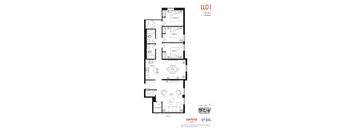 A floor plan for a 1,385 square foot, 3 bedroom home.