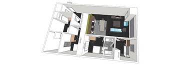Region5 Floor Plan at Arbor Lofts, Southfield Michigan