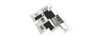 2 Bedroom Floor Plan at Arbor Lofts, Michigan