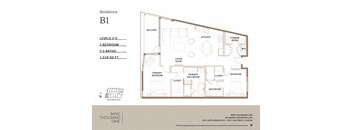 a floor plan of a unit with roommates