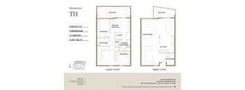 a floor plan of a house with different floor levels