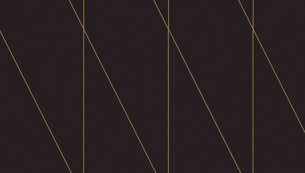 A black background with gold lines.