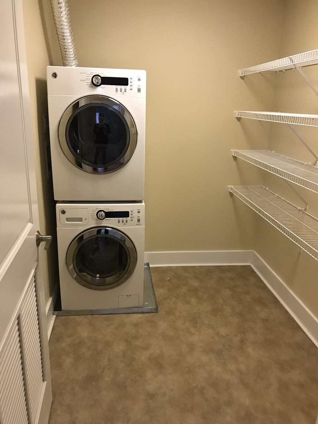 a washer and dryer in a laundry room
