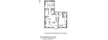 a floor plan of a town house with bedrooms and a living room