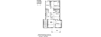 a floor plan of a house with bedrooms and a living room
