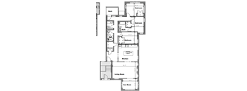 floor plan of the upper level of the house