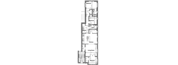floor plan of the upper level of a modern house
