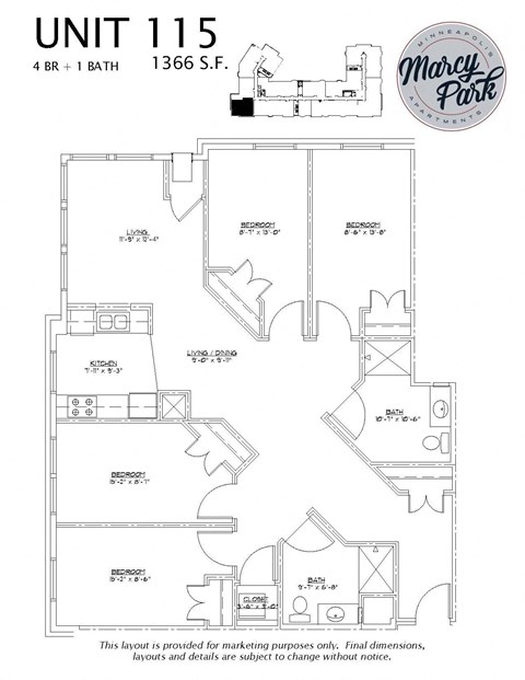 Marcy Park  Apartments floorplan