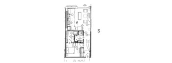 A floor plan of a house with labeled rooms and dimensions.