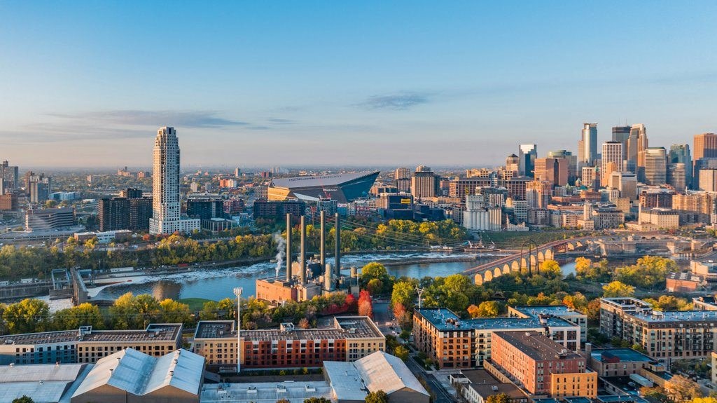 Stone Arch Minneapolis Aerial View